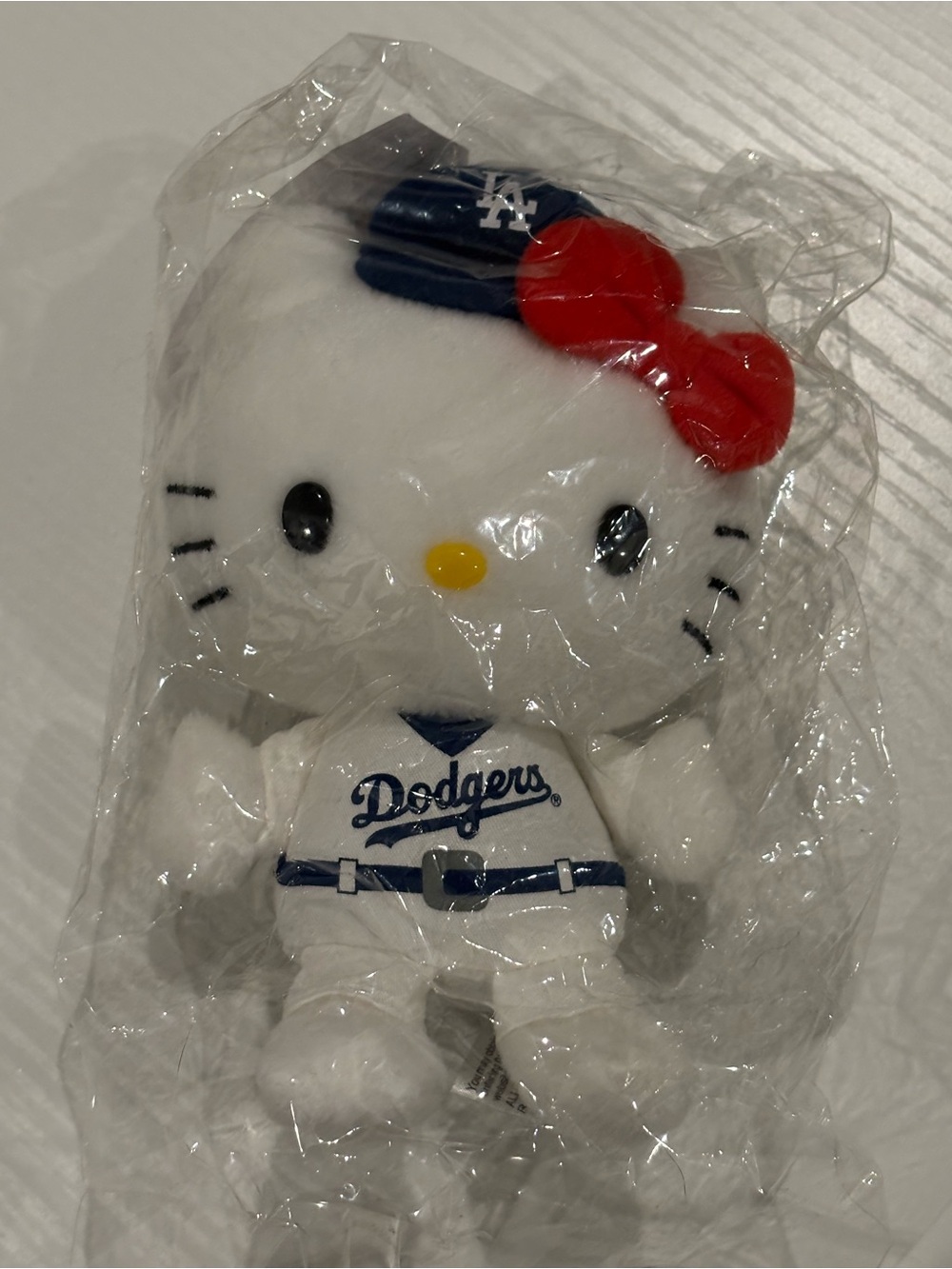 Hello Kitty Los Angeles Dodgers 2015 Collectible Plush Toy - White & Red